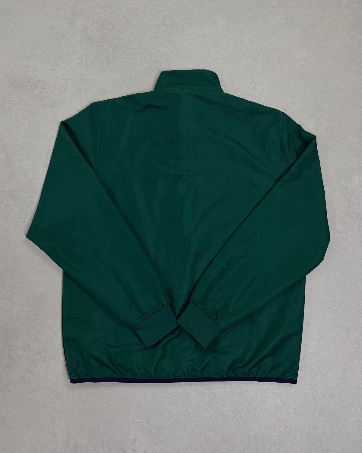 Sergio Tacchini Trainingsjacke Grün mit Navy-Brustblock – Rückseite