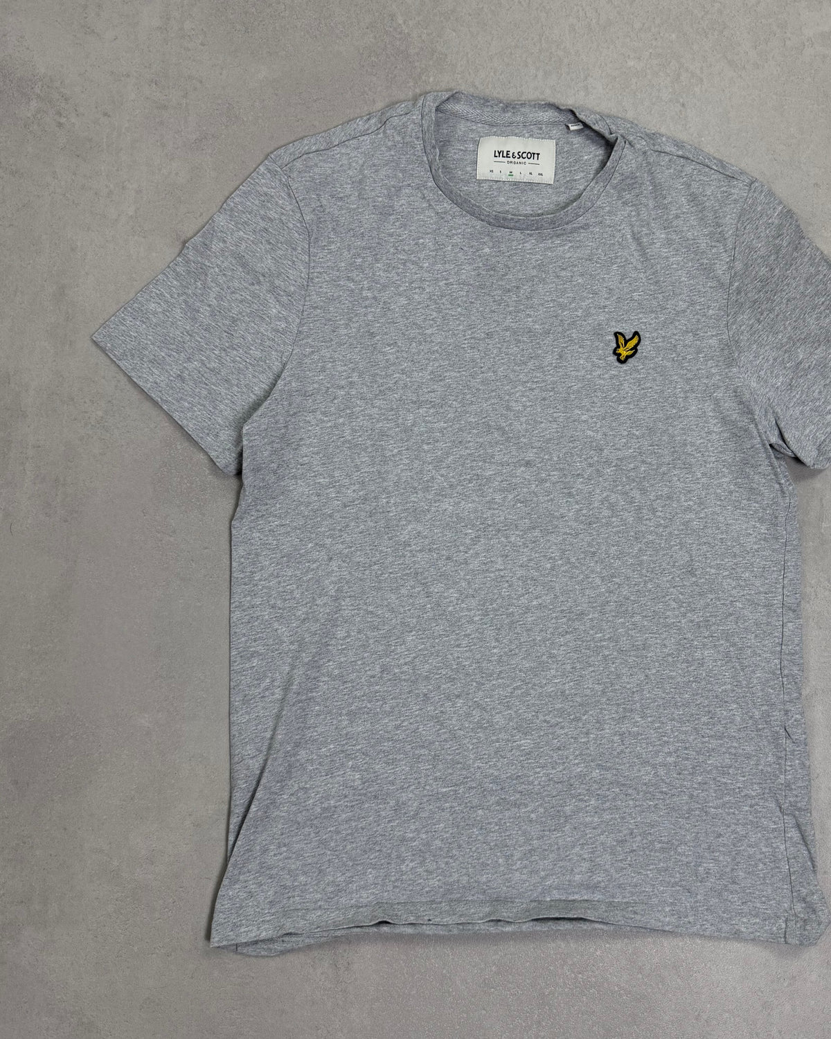 Lyle & Scott T-Shirt Grau meliert mit Adler – Vorderseite