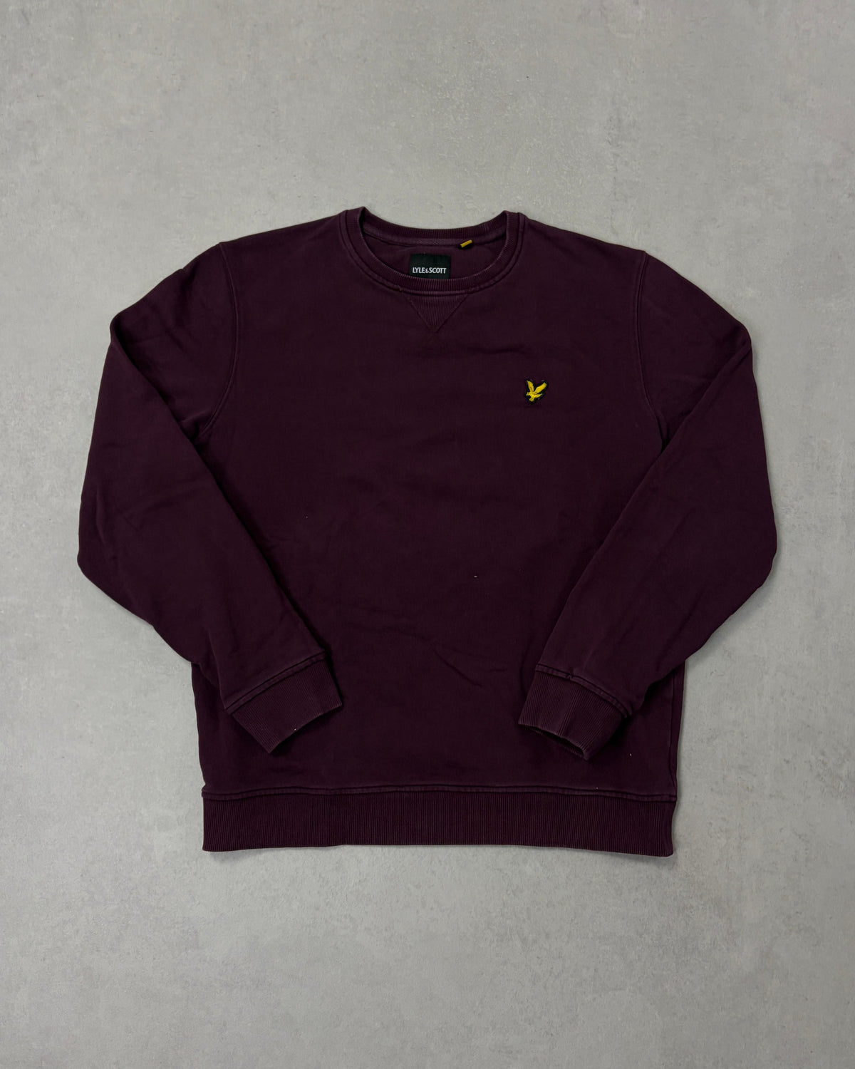 Lyle & Scott Pullover Bordeaux mit Adler – Vorderseite
