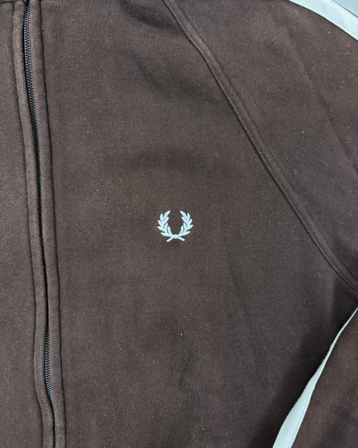 Fred Perry Vintage Trainingsjacke Braun Made in England Größe M – Detail