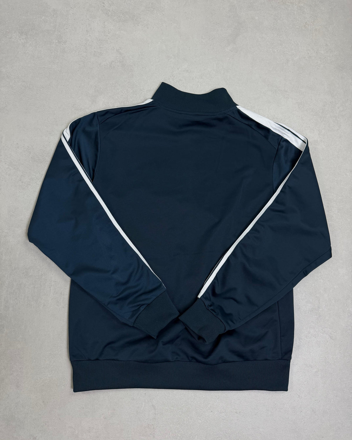 Lonsdale Trainingsjacke Navy mit weißen Streifen Größe L – Rückseite