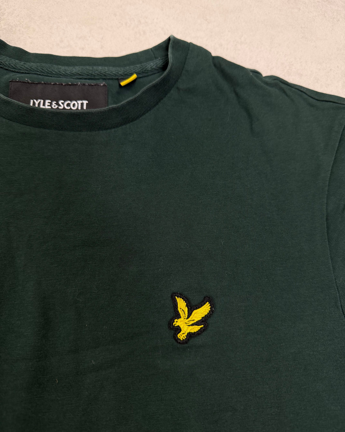 Lyle & Scott T-Shirt Dunkelgrün Größe S – Detail