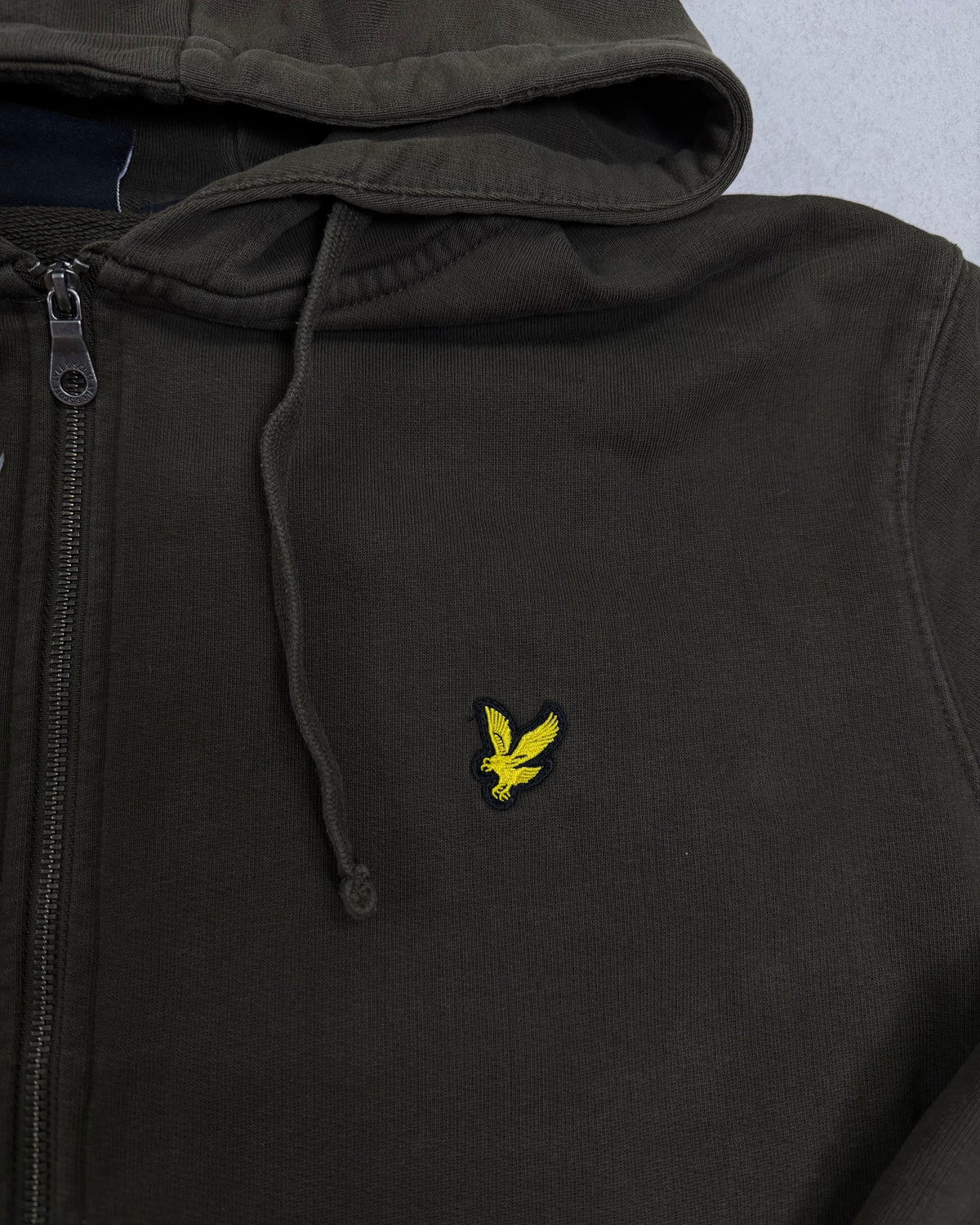 Lyle & Scott Zip-Hoodie Oliv Größe XL – Detail
