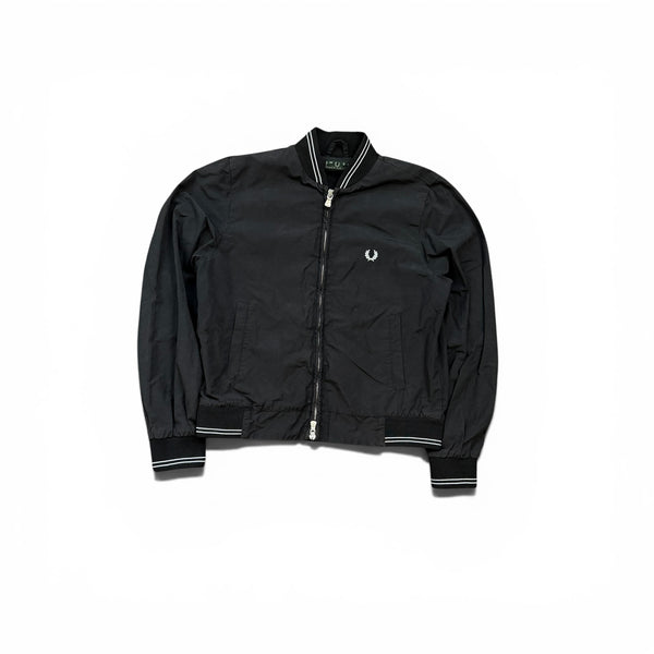 Fred Perry Bomberjacke Schwarz mit kleinem Logo