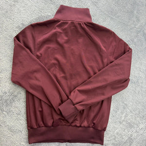 Lonsdale Trainingsjacke in Bordeaux mit Gelbem Streifen auf der Brust