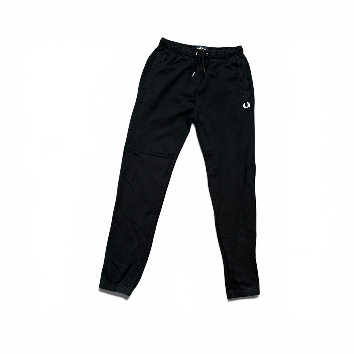Fred Perry Sweatpants Schwarz mit Stickmuster am Bein