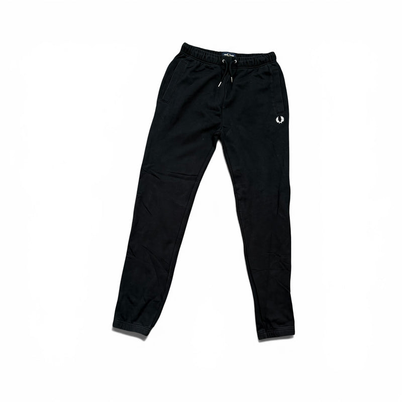 Fred Perry Sweatpants Schwarz mit Stickmuster am Bein