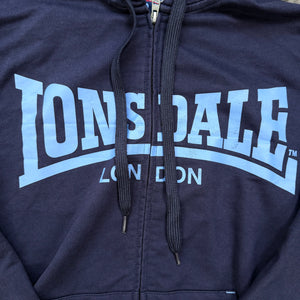 Lonsdale Zip-Hoodie Navyblau mit Mittelprint