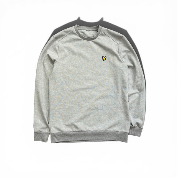 Lyle & Scott Sweater in Grau mit kleinem Logo auf der Brust