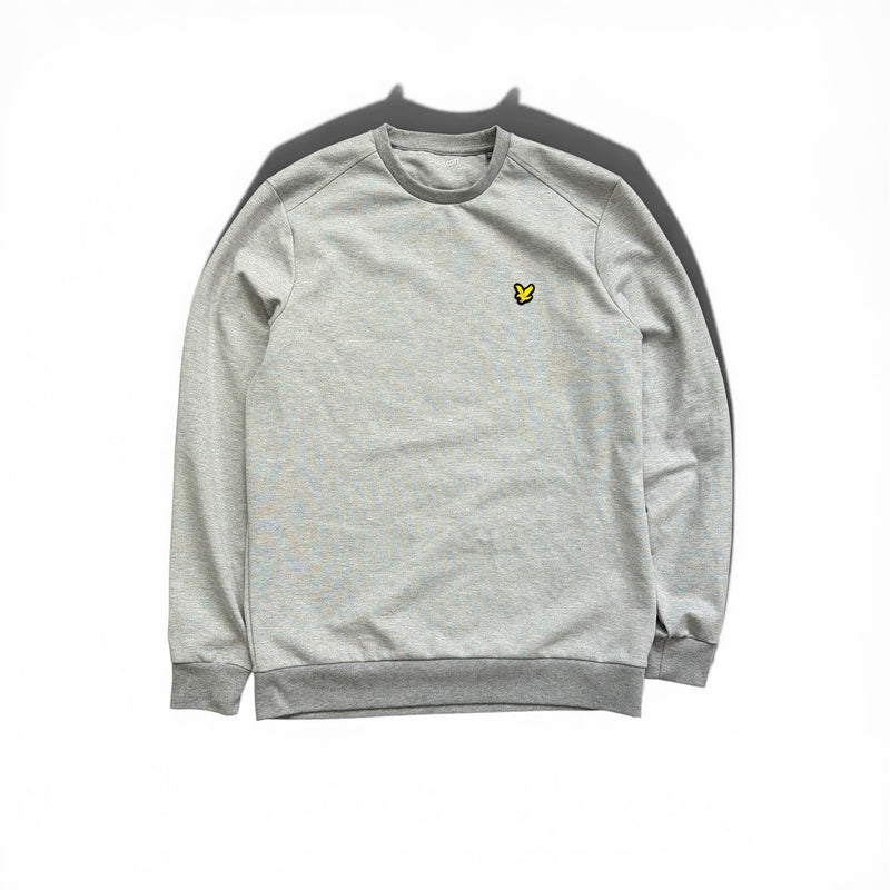 Lyle & Scott Sweater in Grau mit kleinem Logo auf der Brust