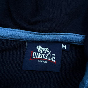 Lonsdale Zip-Hoodie Navyblau mit Mittelprint