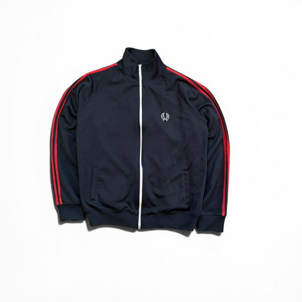 Fred Perry Trainingsjacke Navyblau mit Roten Streifen