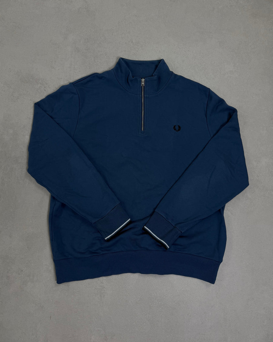Fred Perry Half-Zip Pullover Blau – Vorderseite
