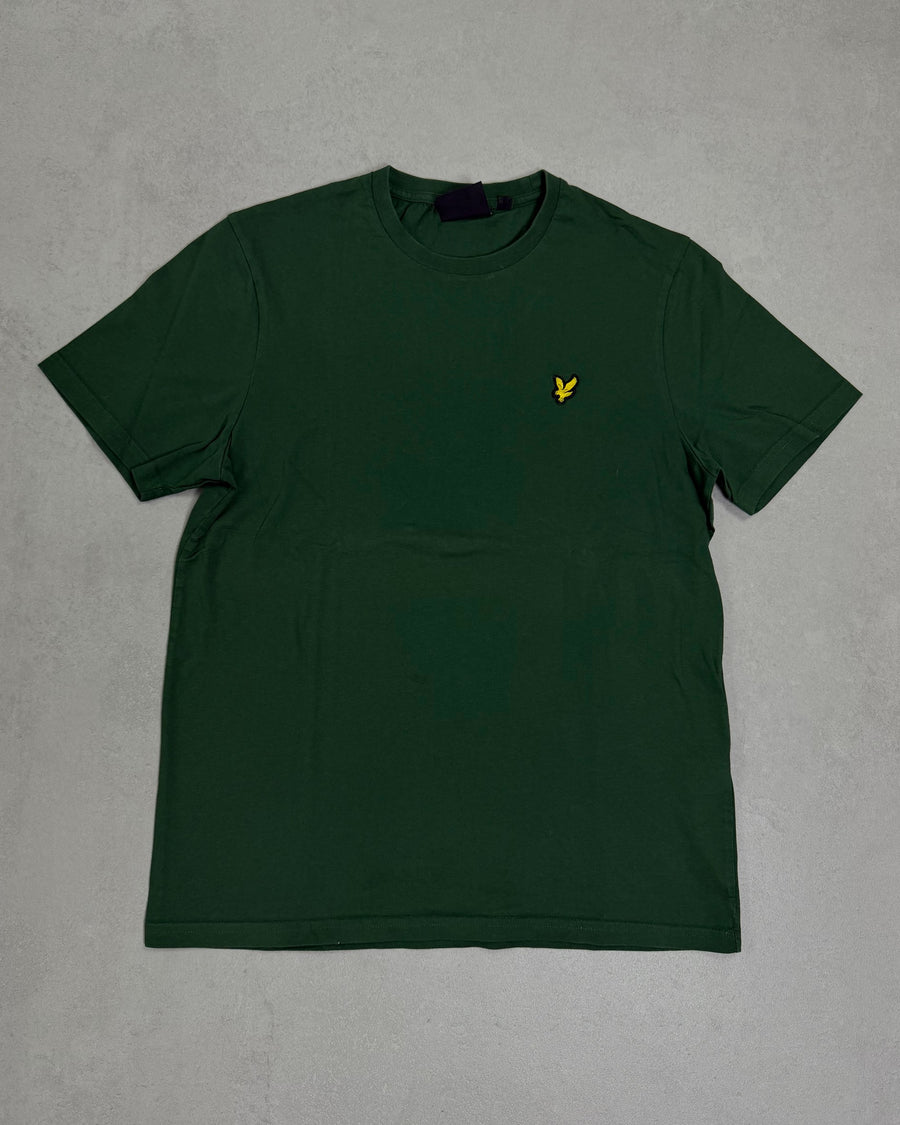 Lyle & Scott T-Shirt Dunkelgrün mit Adler – Vorderseite