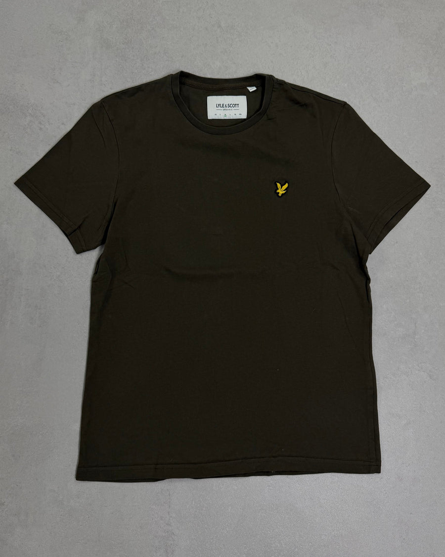 Lyle & Scott T-Shirt Oliv mit Adler – Vorderseite