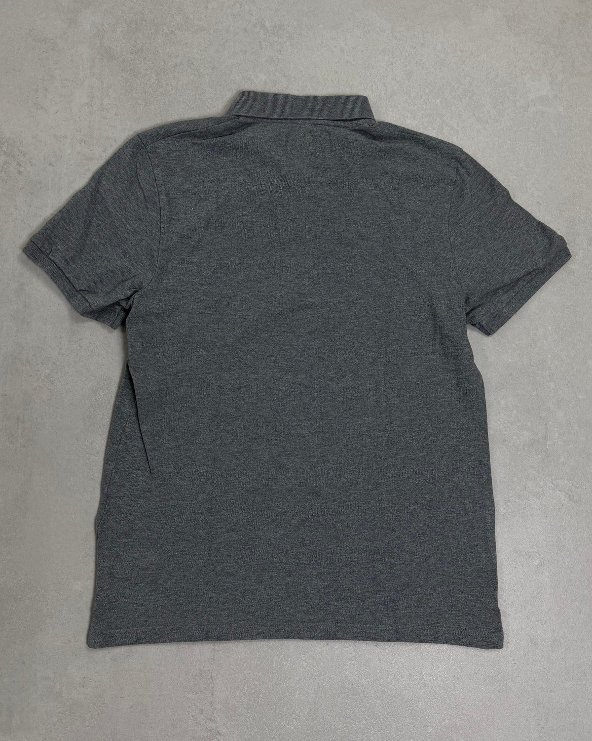 Lyle & Scott Poloshirt Grau meliert mit Adler – Rückseite