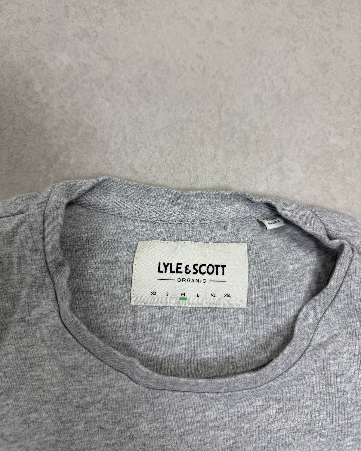 Lyle & Scott T-Shirt Grau meliert mit Adler – Etikett