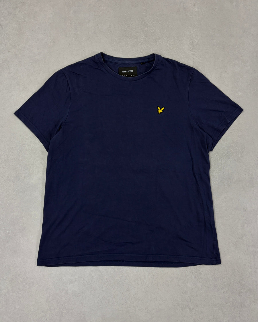Lyle & Scott T-Shirt Navy mit Adler – Vorderseite