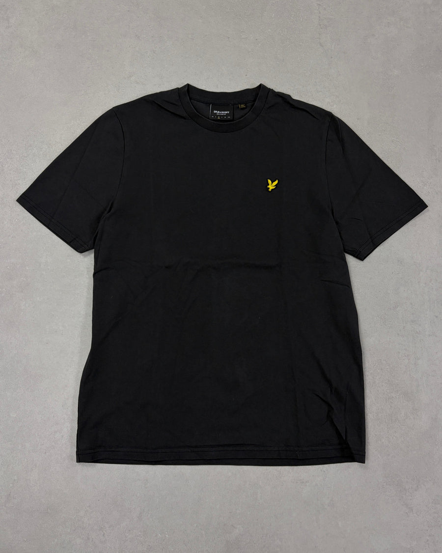 Lyle & Scott T-Shirt Schwarz mit Rückenprint – Vorderseite