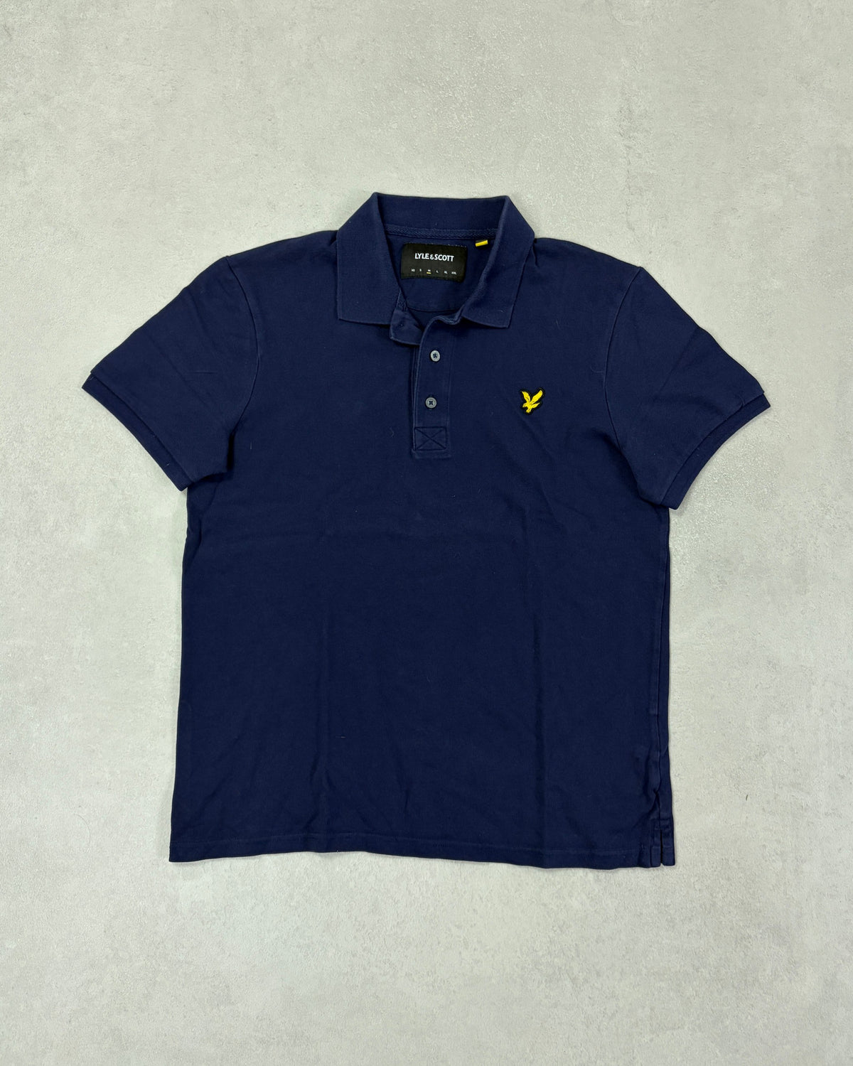 Lyle & Scott Poloshirt Navy mit Adler – Vorderseite