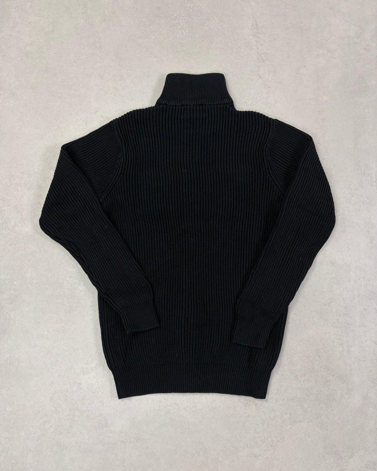 Fred Perry Strickjacke Schwarz mit Zip Größe S – Rückseite
