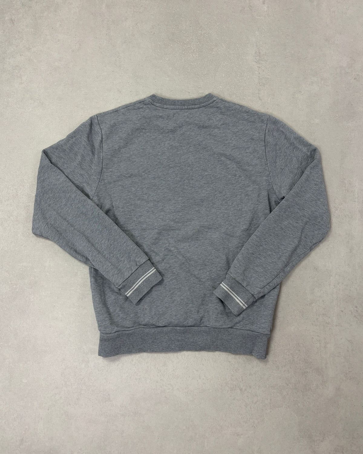 Fred Perry Pullover Grau meliert mit hellem Tipping Größe M – Rückseite