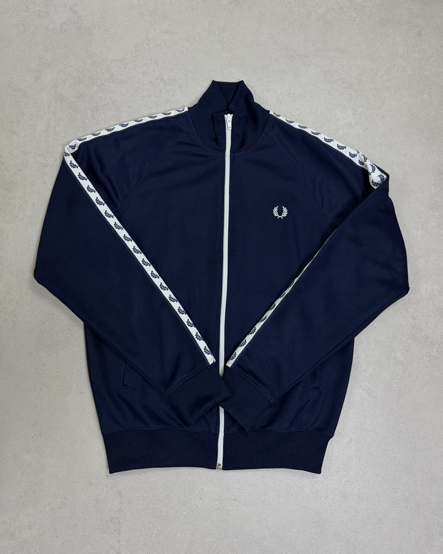 Fred Perry Taped Trainingsjacke Navy Größe S – Vorderseite