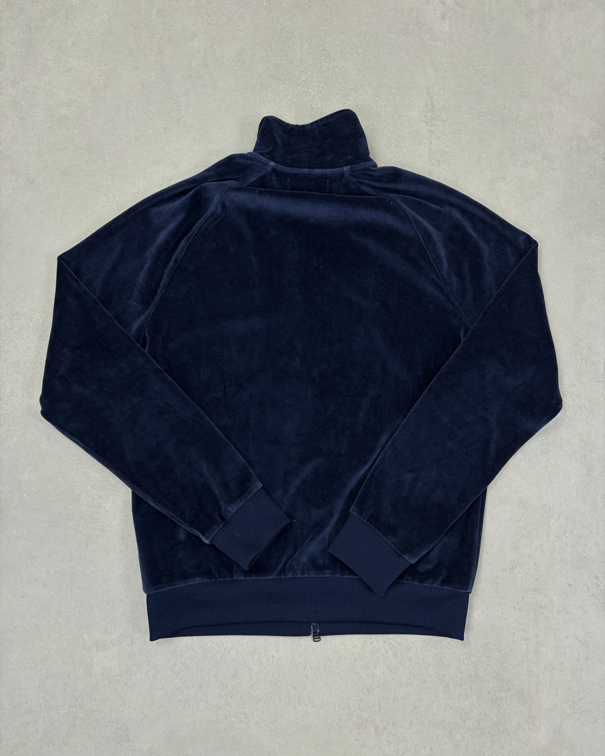 Fred Perry Velours-Trainingsjacke Navy Größe M – Rückseite