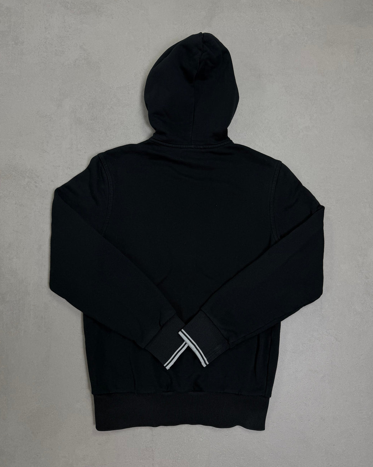 Fred Perry Zip-Hoodie Schwarz Größe S – Rückseite