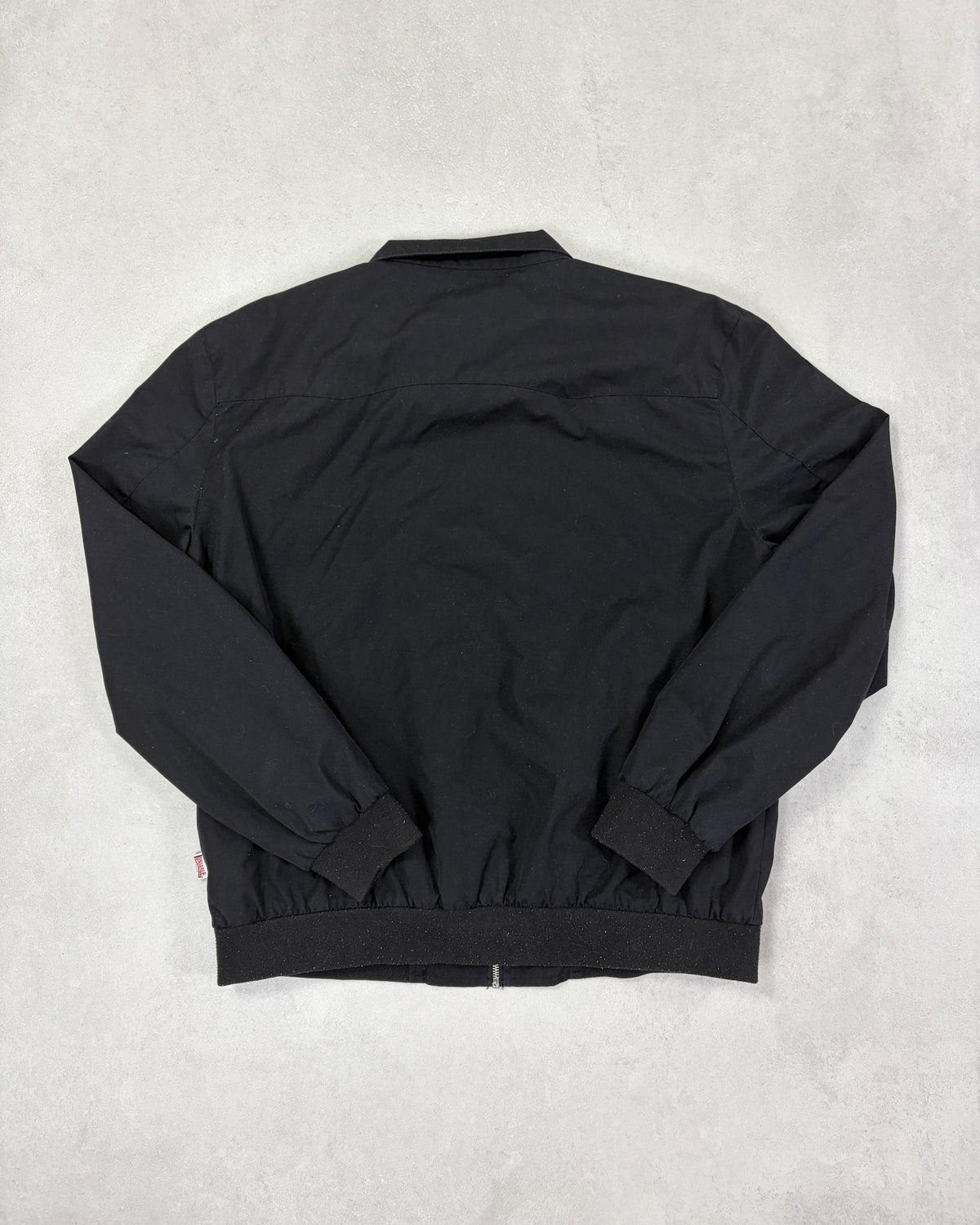 Lonsdale Harrington-Jacke Schwarz mit Tartan-Futter Größe 2XL – Rückseite