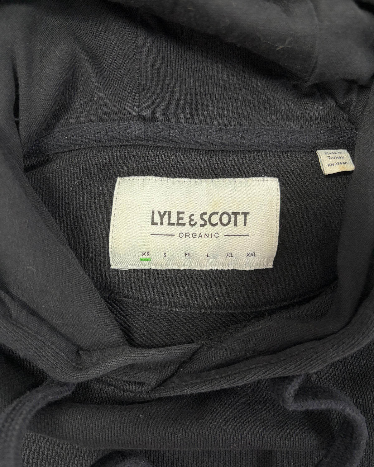 Lyle & Scott Hoodie Schwarz Größe XS – Etikett