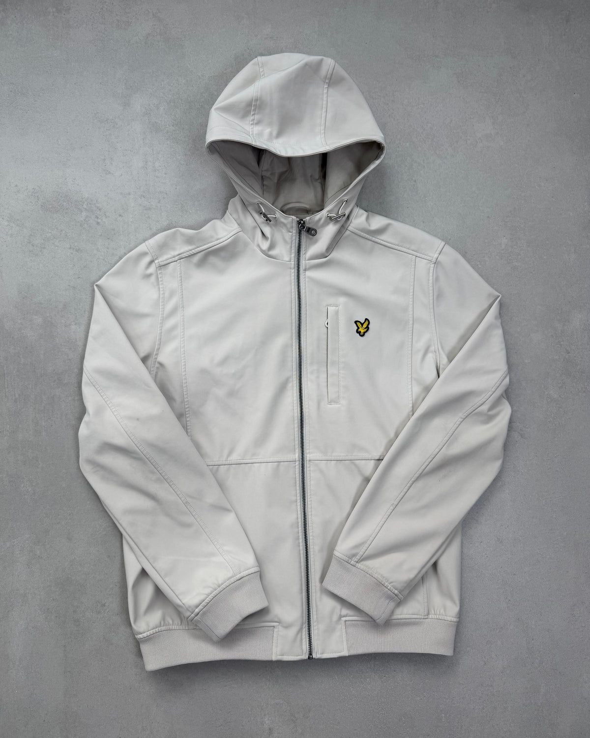 Lyle & Scott Kapuzen-Windjacke Hellgrau Größe L – Vorderseite