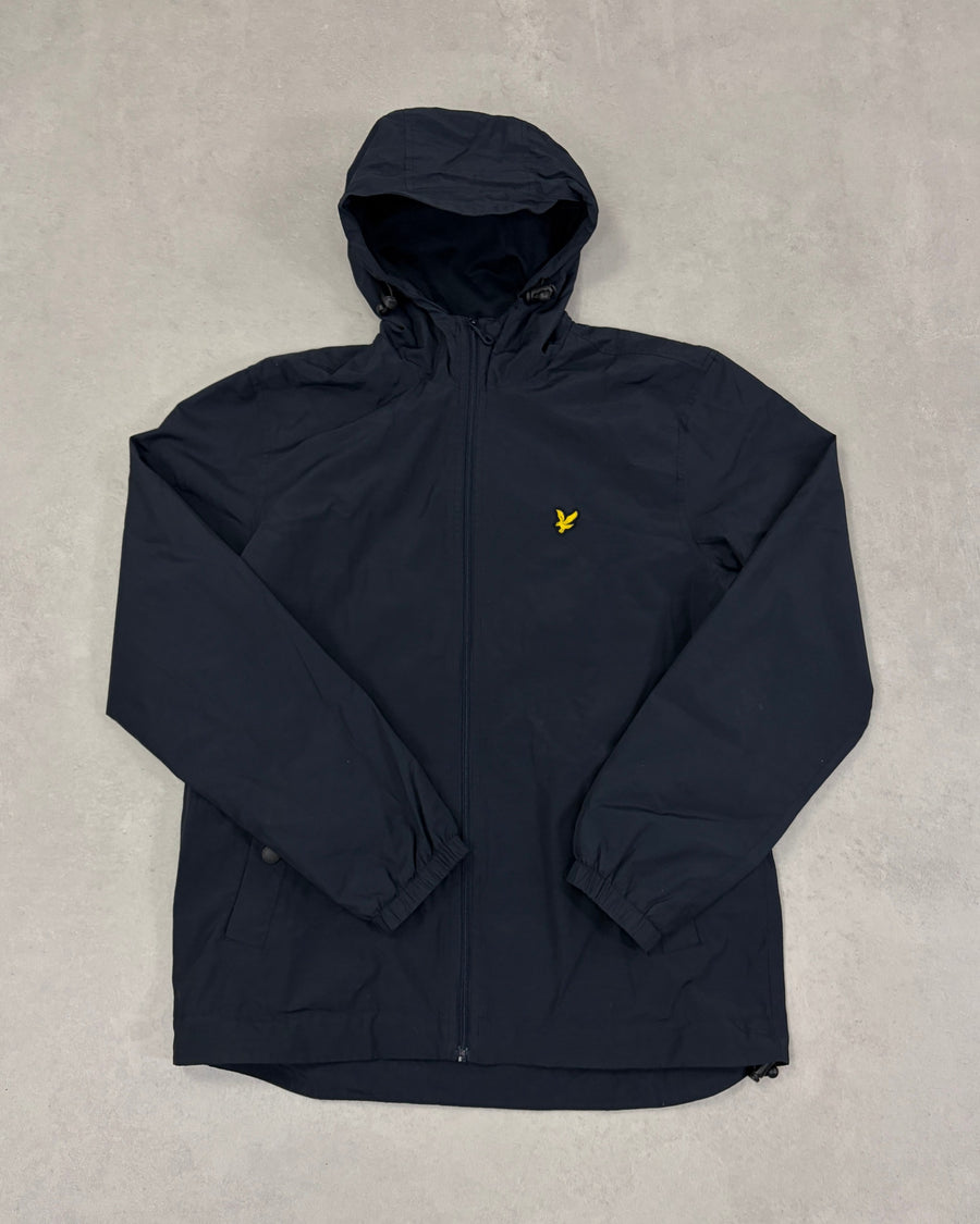 Lyle & Scott Kapuzenjacke Navy mit Mesh-Futter Größe M – Vorderseite