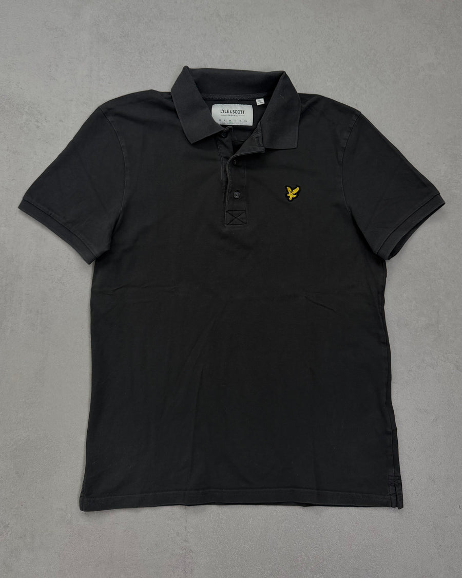 Lyle & Scott Poloshirt Anthrazit Größe M – Vorderseite