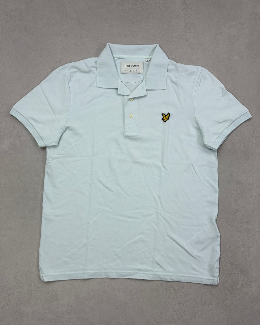 Lyle & Scott Poloshirt Hellblau Größe M – Vorderseite