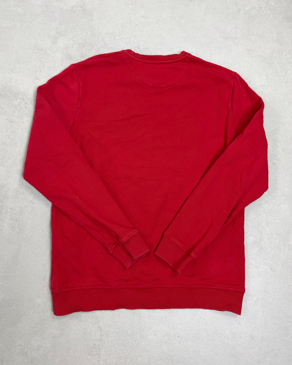 Lyle & Scott Pullover Rot mit großem Schriftzug Größe M – Rückseite