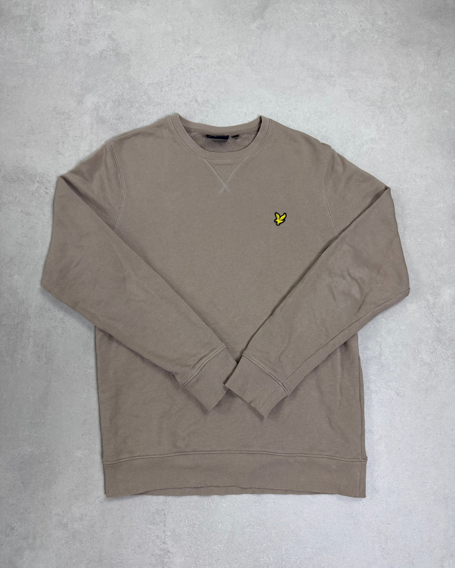 Lyle & Scott Pullover Taupe Größe M – Vorderseite