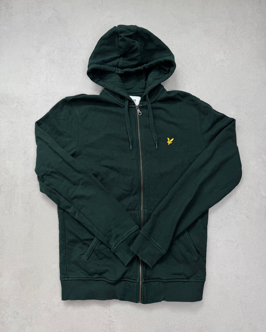 Lyle & Scott Zip-Hoodie Dunkelgrün Größe S – Vorderseite