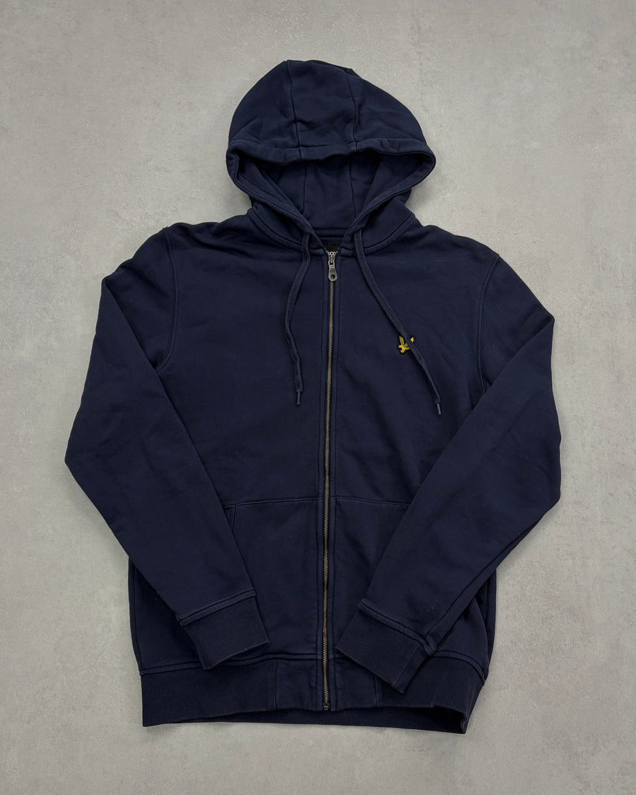 Lyle & Scott Zip-Hoodie Navy Größe M – Vorderseite