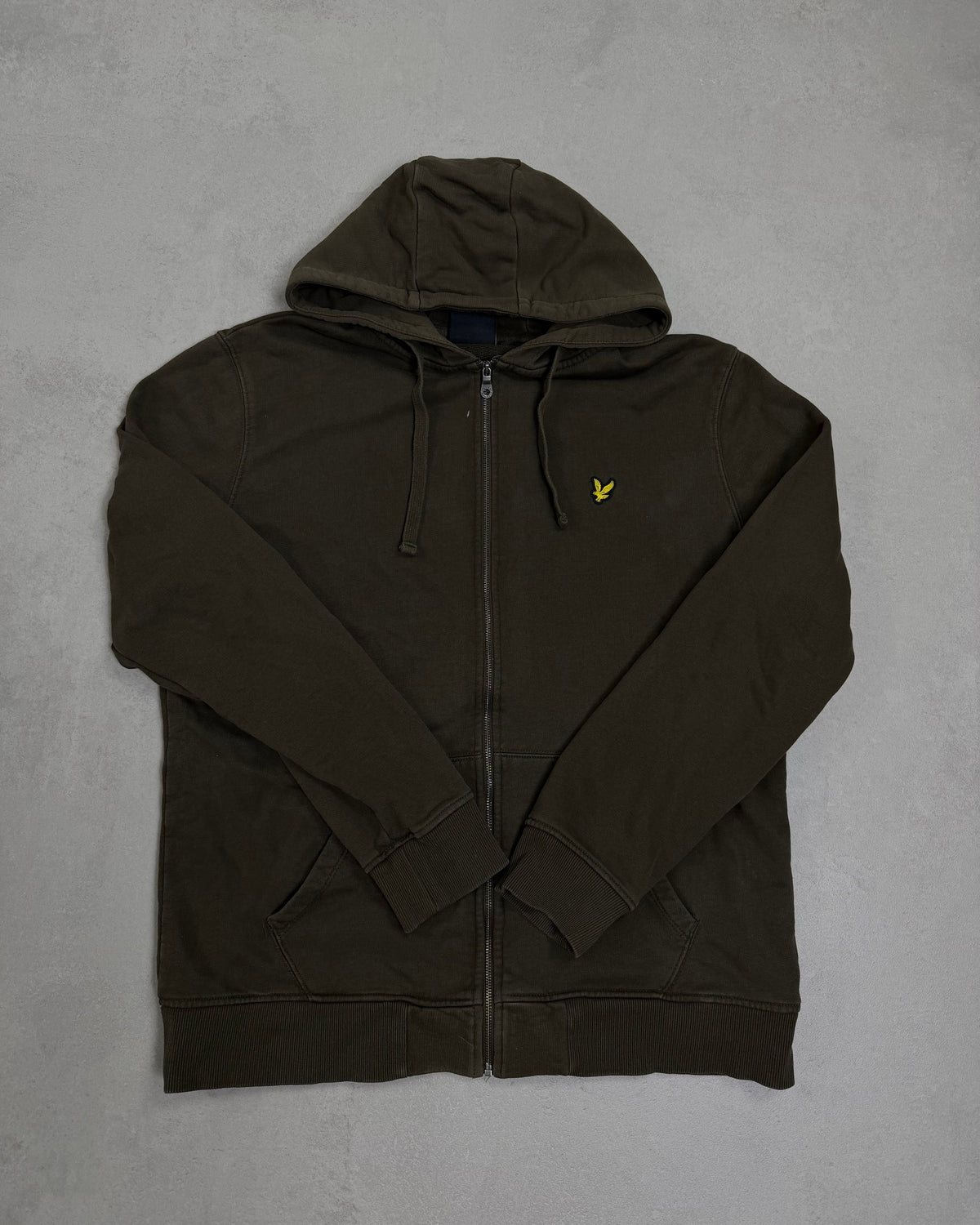 Lyle & Scott Zip-Hoodie Oliv Größe XL – Vorderseite