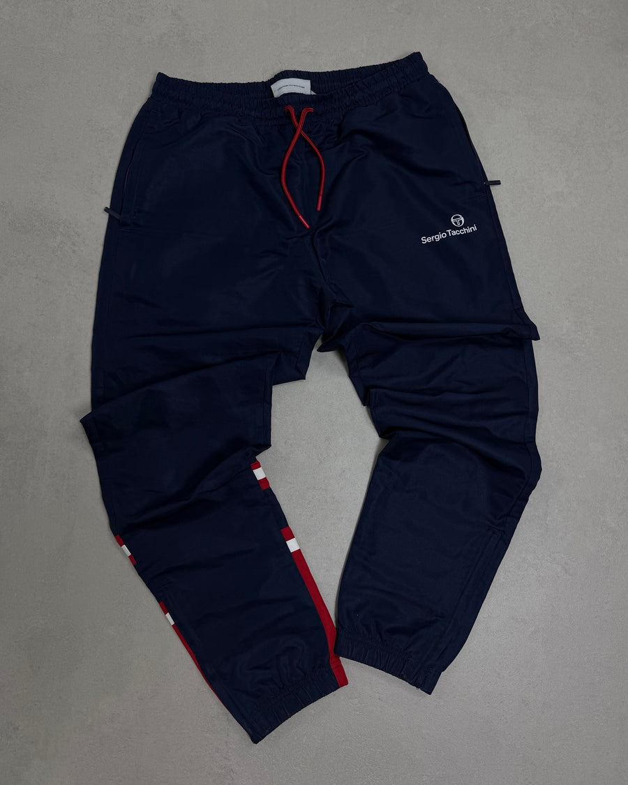 Sergio Tacchini Trainingshose Navy mit Farbblock Größe L – Vorderseite